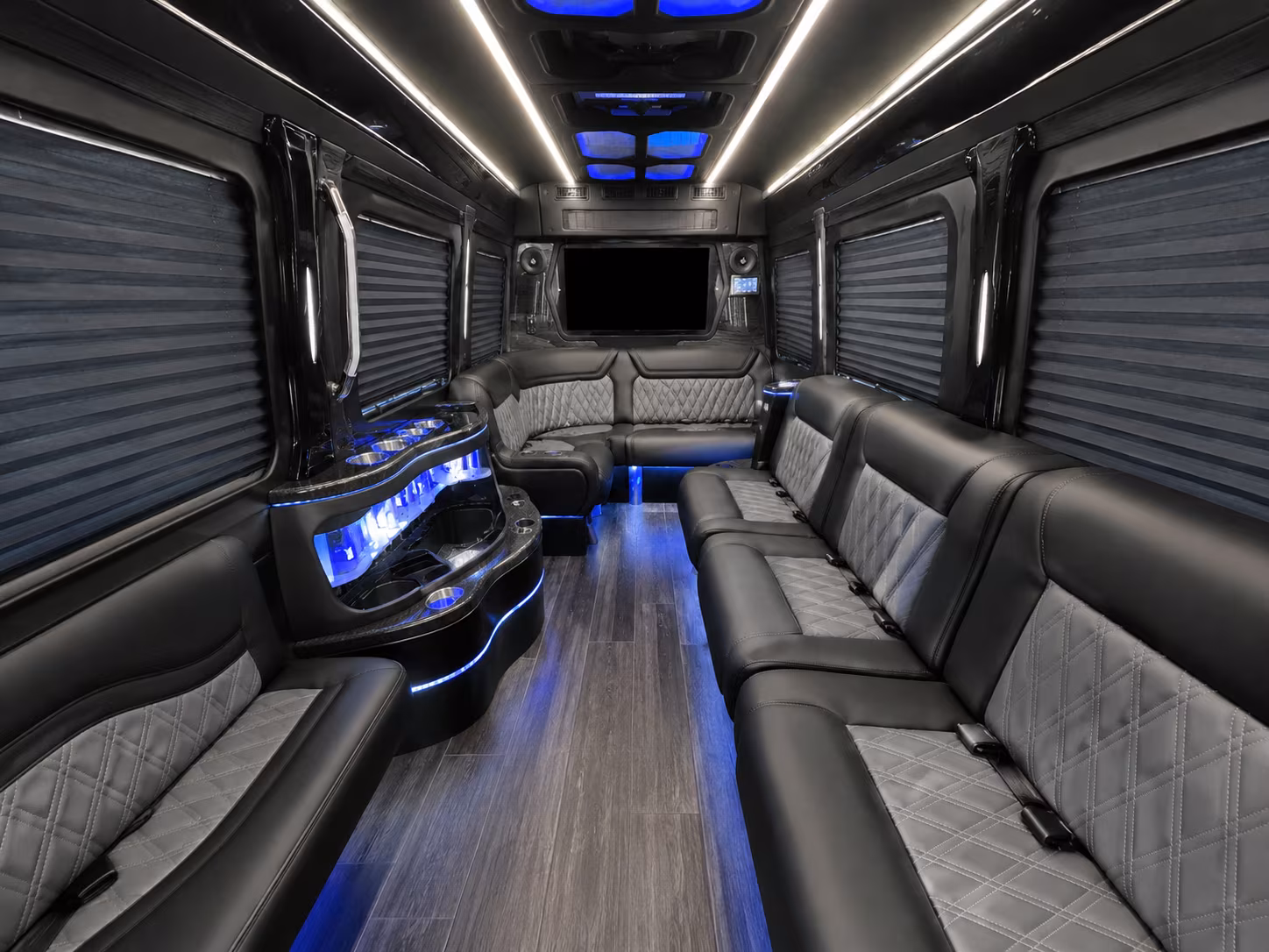 littleton 25 passenger party bus inside