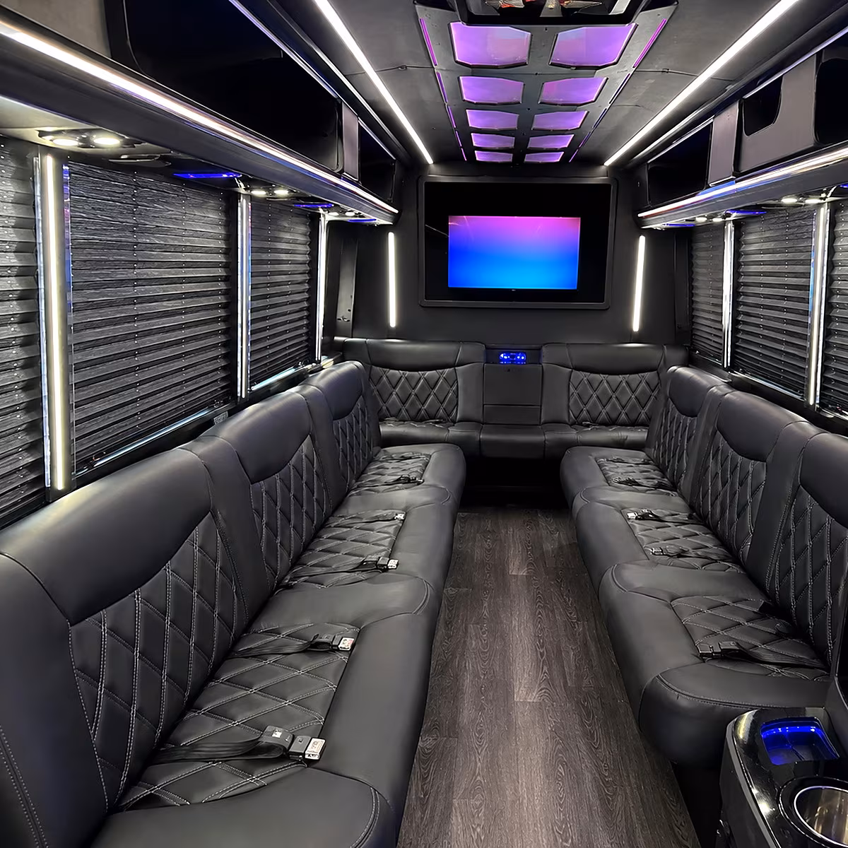 littleton party bus rental interior