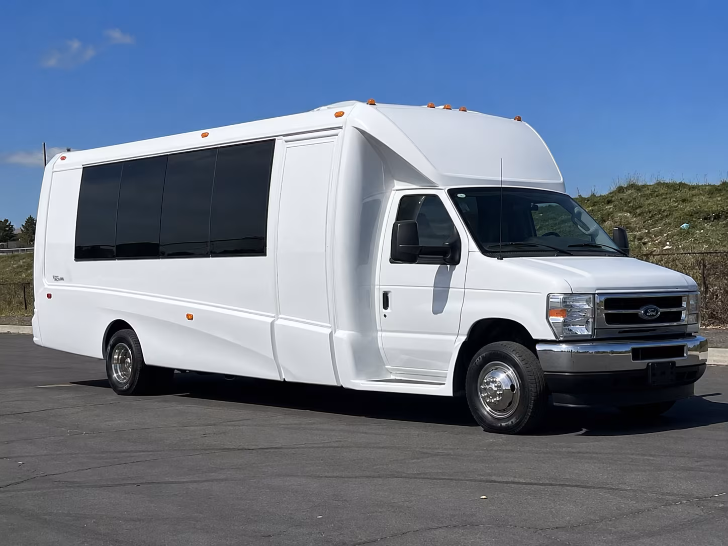 use a party bus for the bridal party and a charter bus for your guests