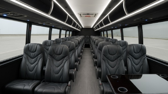 Interior of Charter Bus Company Commerce City's 15 Passenger Minibus in Commerce City