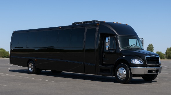 Exterior of Charter Bus Company Highlands Ranch's 20 Passenger Mini bus in Highlands Ranch