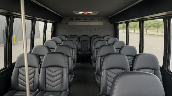 Interior of Charter Bus Company Denver's 20 Passenger Mini bus in Denver