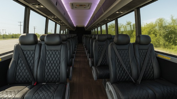 Interior of Charter Bus Company Arvada's 28 Passenger Mini bus in Arvada