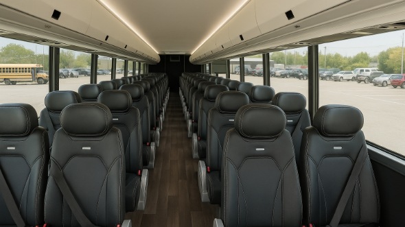 Interior of Charter Bus Company Centennial's 35 Passenger Minibus in Centennial